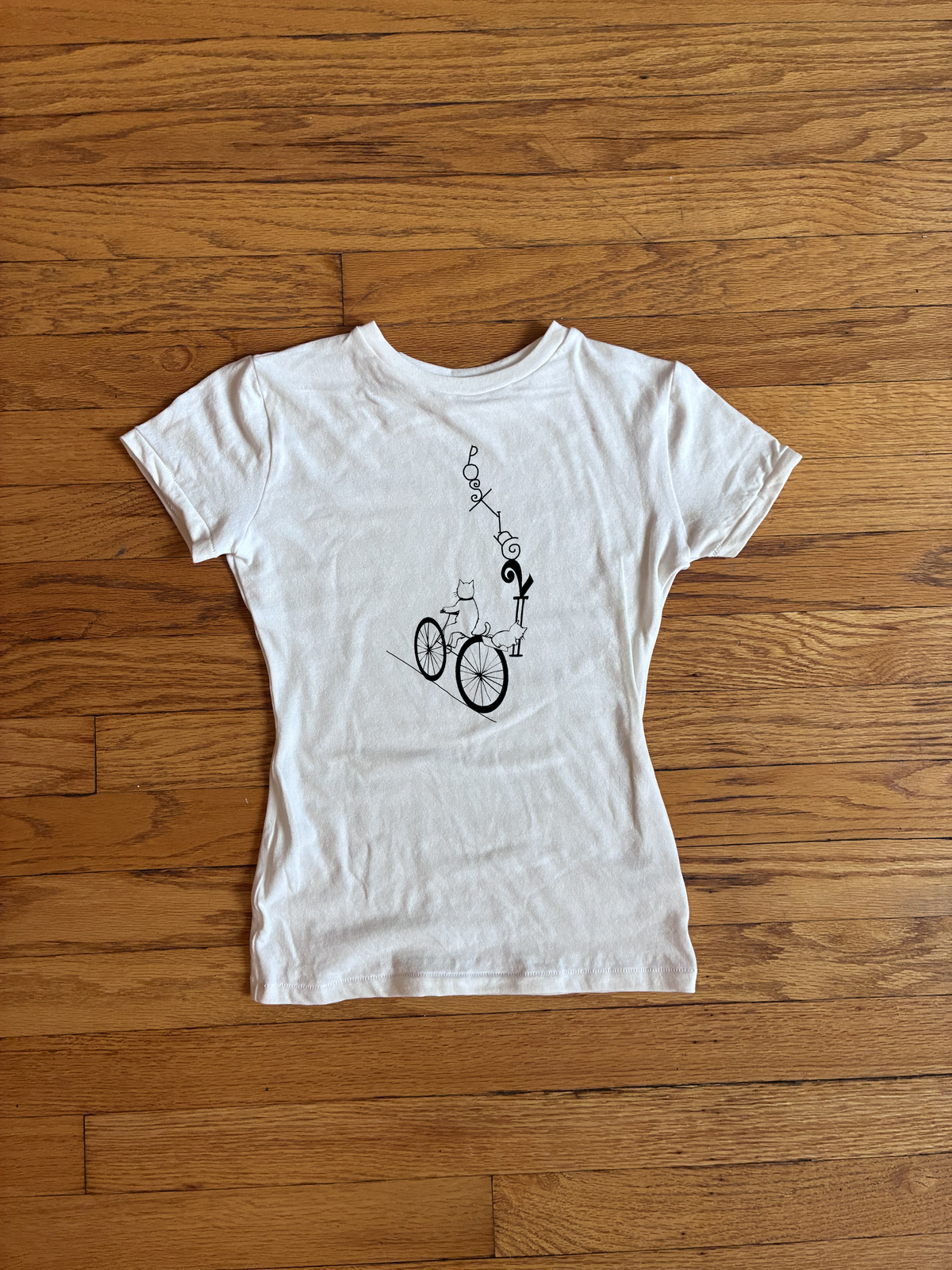 Biking cats cheesecloth tee