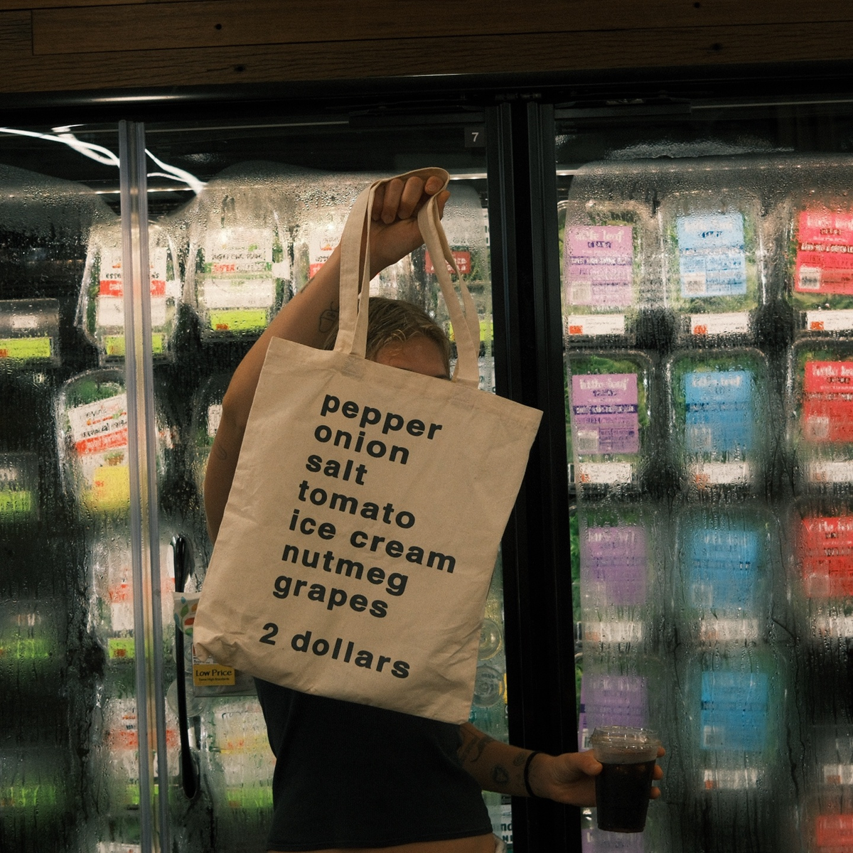 Grocery list tote bag