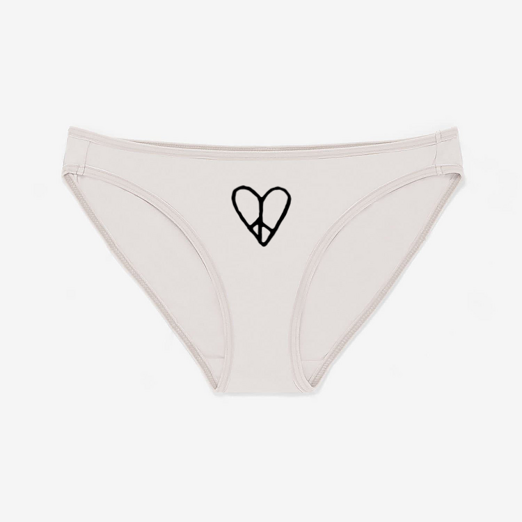 Eye heart peace panties