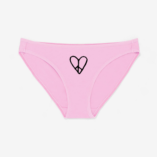 Eye heart peace panties